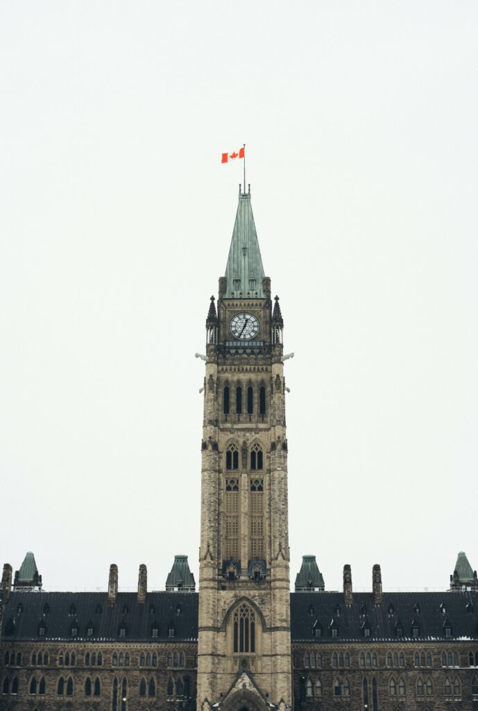 The Peace Tower at the Parliament of Canada